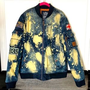 American Hetitage bleached jean jacket men’s size M